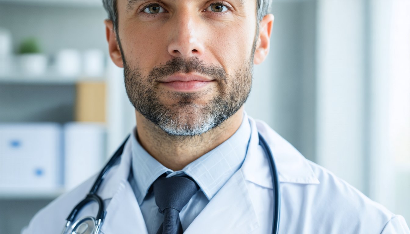 Doctor consulting a man about sex drive boosters and treatment options in a clinical setting